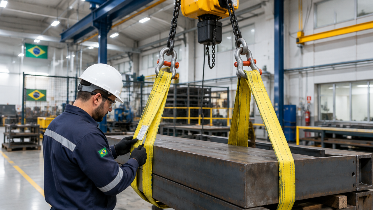 Inspeção NR-11 de itens de içamento: cintas, talhas e monovias — o que verificar e quando